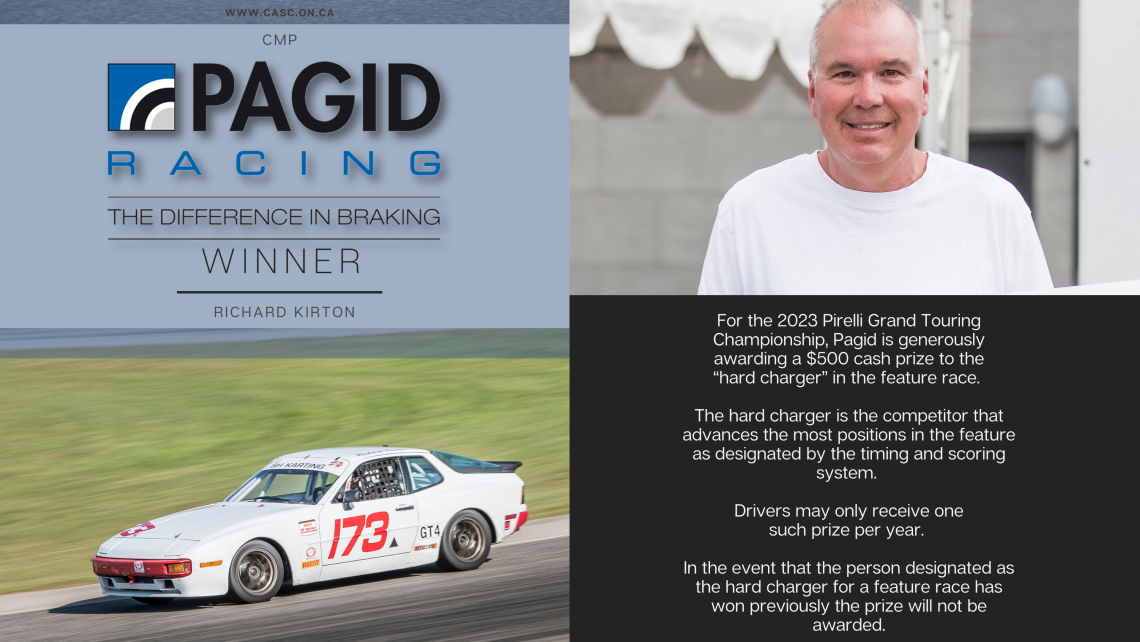 2023 CMP Pagid Racing Award Winner Richard Kirton