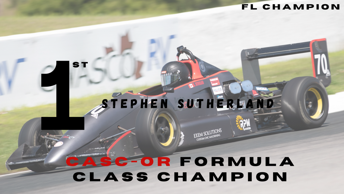 2023 CASC-OR Formula Class Champion - Stephen Sutherland