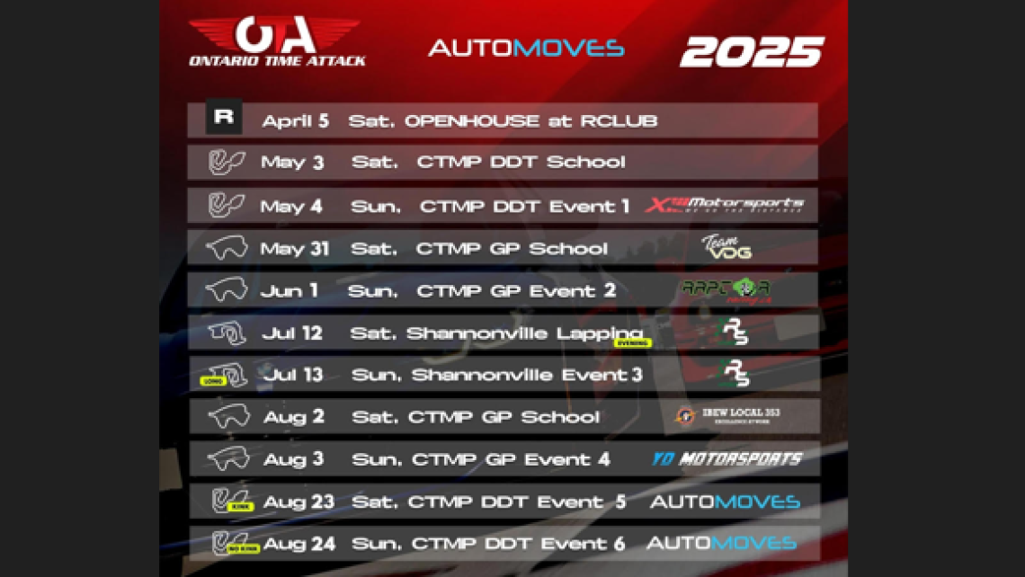 OTA Schedule 2025