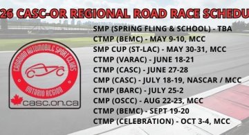 CASC-OR Regional Road Race Schedule 2026